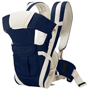 Antil's Baby Carrier Bag/Adjustable Hands Free 4 in 1 Baby/Baby sefty Belt/Child Safety Strip/Baby Sling Carrier Bag/Baby Back Carrier Bag (Navy Blue) Front Carry Facing